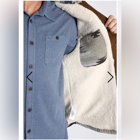 Jachs Men’s Tan Aztec Sherpa Lined Wool Blend Jacket Shacket - Picture 2 of 16